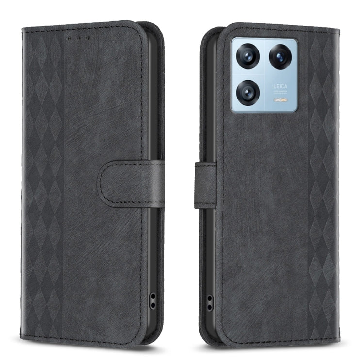 Plaid Embossed Leather Phone Case, For Xiaomi Redmi 12C, For Xiaomi 13 Lite 5G / Civi 2, For Xiaomi Redmi K60 / K60 Pro, For Xiaomi 13 Pro