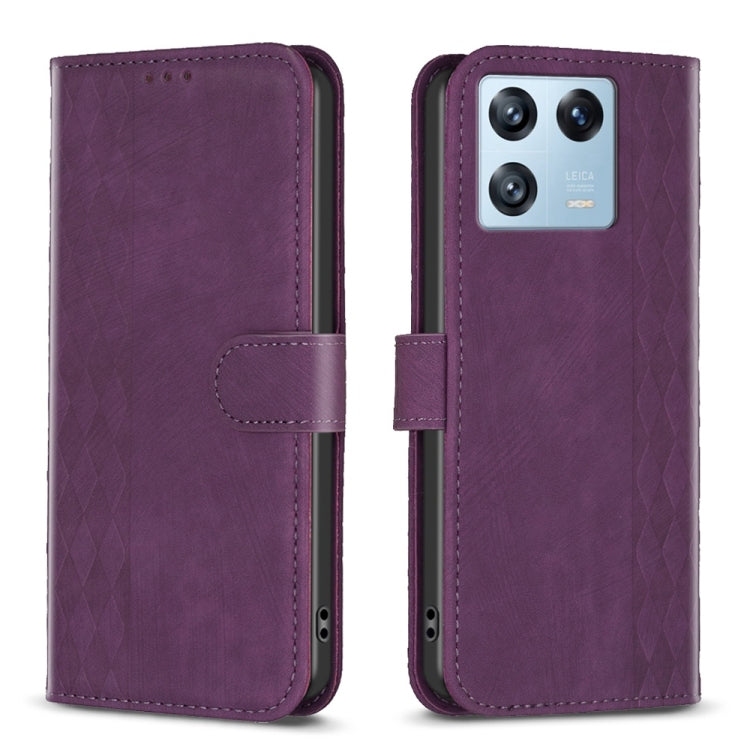 Plaid Embossed Leather Phone Case, For Xiaomi Redmi 12C, For Xiaomi 13 Lite 5G / Civi 2, For Xiaomi Redmi K60 / K60 Pro, For Xiaomi 13 Pro
