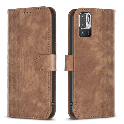 Plaid Embossed Leather Phone Case, For Xiaomi Poco M3 Pro, For Xiaomi 11 Lite, For Xiaomi Redmi Note 10 4G, For Xiaomi Redmi Note 10 Pro