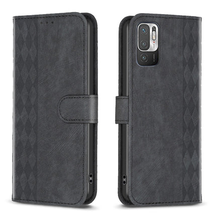 Plaid Embossed Leather Phone Case, For Xiaomi Poco M3 Pro, For Xiaomi 11 Lite, For Xiaomi Redmi Note 10 4G, For Xiaomi Redmi Note 10 Pro