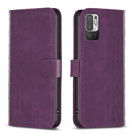 Plaid Embossed Leather Phone Case, For Xiaomi Poco M3 Pro, For Xiaomi 11 Lite, For Xiaomi Redmi Note 10 4G, For Xiaomi Redmi Note 10 Pro
