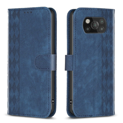 Plaid Embossed Leather Phone Case, For Xiaomi Poco M3 CN Version, For Xiaomi Poco X3 / X3 NFC, For Xiaomi Redmi 9A, For Xiaomi Redmi 9