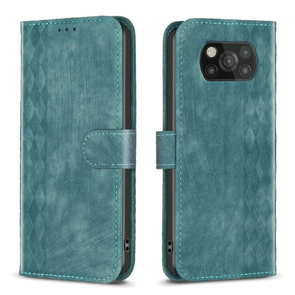 Plaid Embossed Leather Phone Case, For Xiaomi Poco M3 CN Version, For Xiaomi Poco X3 / X3 NFC, For Xiaomi Redmi 9A, For Xiaomi Redmi 9