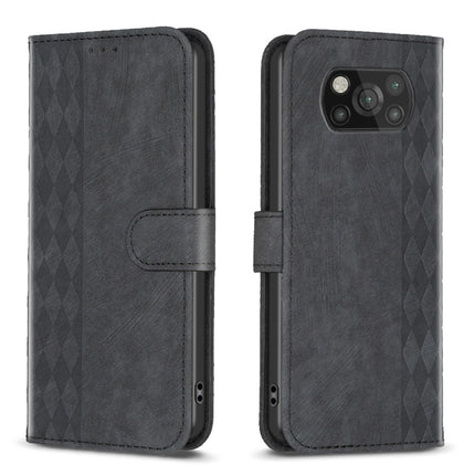 Plaid Embossed Leather Phone Case, For Xiaomi Poco M3 CN Version, For Xiaomi Poco X3 / X3 NFC, For Xiaomi Redmi 9A, For Xiaomi Redmi 9