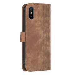 Plaid Embossed Leather Phone Case, For Xiaomi Redmi 9A, For Xiaomi Redmi 9, For Xiaomi Redmi 9C, For Xiaomi Redmi Note 9