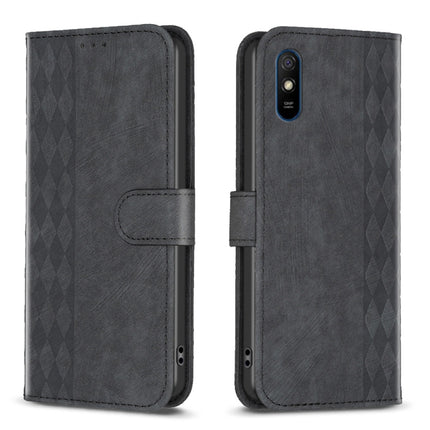 Plaid Embossed Leather Phone Case, For Xiaomi Poco M3 CN Version, For Xiaomi Poco X3 / X3 NFC, For Xiaomi Redmi 9A, For Xiaomi Redmi 9