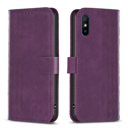 Plaid Embossed Leather Phone Case, For Xiaomi Poco M3 CN Version, For Xiaomi Poco X3 / X3 NFC, For Xiaomi Redmi 9A, For Xiaomi Redmi 9