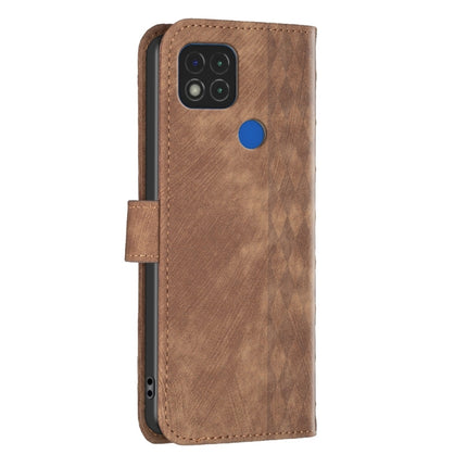 Plaid Embossed Leather Phone Case, For Xiaomi Redmi 9C, For Xiaomi Redmi Note 9, For Xiaomi Redmi Note 9 Pro