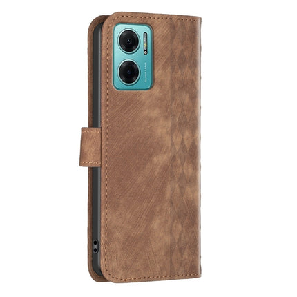 Plaid Embossed Leather Phone Case, For Xiaomi Redmi 10 5G / Note 11E, For Xiaomi Redmi 10C, For Xiaomi Redmi Note 11, For Xiaomi Redmi 10 2022