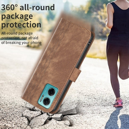 Plaid Embossed Leather Phone Case, For Xiaomi Redmi 10 5G / Note 11E, For Xiaomi Redmi 10C, For Xiaomi Redmi Note 11, For Xiaomi Redmi 10 2022