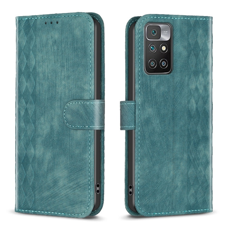 Plaid Embossed Leather Phone Case, For Xiaomi Redmi 10 5G / Note 11E, For Xiaomi Redmi 10C, For Xiaomi Redmi Note 11, For Xiaomi Redmi 10 2022