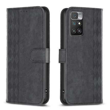 Plaid Embossed Leather Phone Case, For Xiaomi Redmi 10 5G / Note 11E, For Xiaomi Redmi 10C, For Xiaomi Redmi Note 11, For Xiaomi Redmi 10 2022