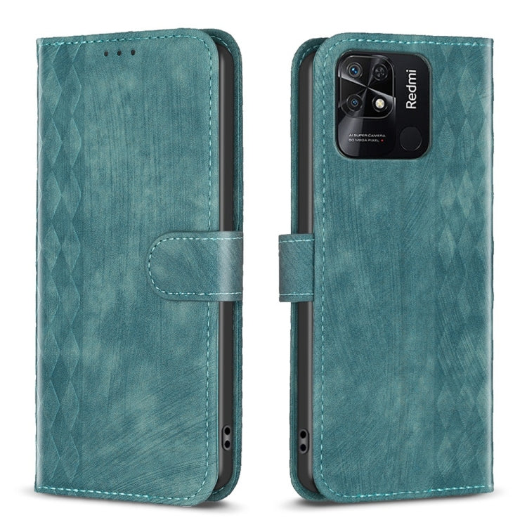 Plaid Embossed Leather Phone Case, For Xiaomi Redmi 10 5G / Note 11E, For Xiaomi Redmi 10C, For Xiaomi Redmi Note 11, For Xiaomi Redmi 10 2022