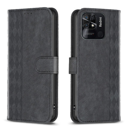 Plaid Embossed Leather Phone Case, For Xiaomi Redmi 10 5G / Note 11E, For Xiaomi Redmi 10C, For Xiaomi Redmi Note 11, For Xiaomi Redmi 10 2022