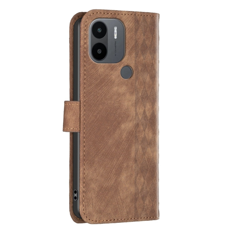 Plaid Embossed Leather Phone Case, For Xiaomi Redmi A1 / A1+, For Xiaomi Redmi Note 12 Pro+ Global, For Xiaomi Redmi Note 12 Pro Global, For Xiaomi Redmi Note 12 5G Global
