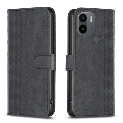 Plaid Embossed Leather Phone Case, For Xiaomi Redmi A1 / A1+, For Xiaomi Redmi Note 12 Pro+ Global, For Xiaomi Redmi Note 12 Pro Global, For Xiaomi Redmi Note 12 5G Global