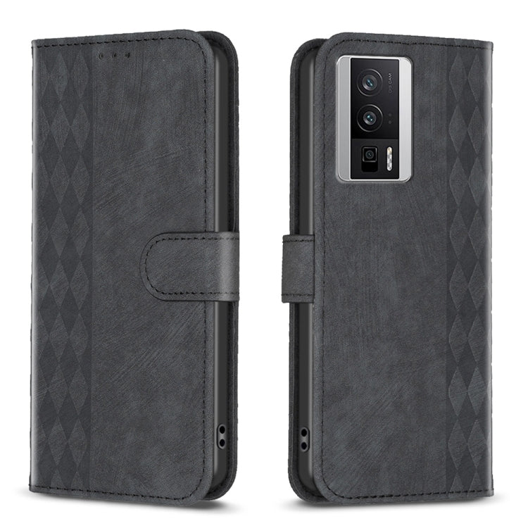 Plaid Embossed Leather Phone Case, For Xiaomi Redmi 12C, For Xiaomi 13 Lite 5G / Civi 2, For Xiaomi Redmi K60 / K60 Pro, For Xiaomi 13 Pro