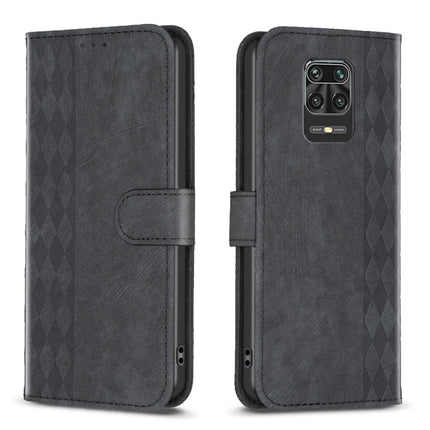Plaid Embossed Leather Phone Case, For Xiaomi Redmi Note 9, For Xiaomi Redmi Note 9 Pro