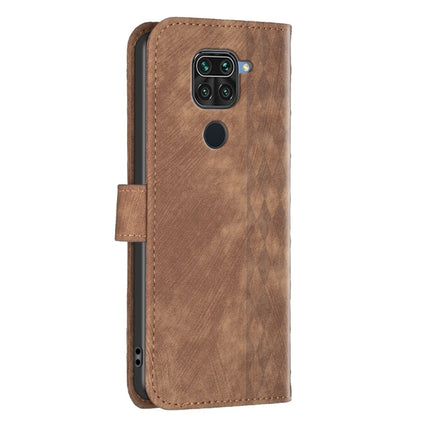 Plaid Embossed Leather Phone Case, For Xiaomi Redmi Note 9, For Xiaomi Redmi Note 9 Pro