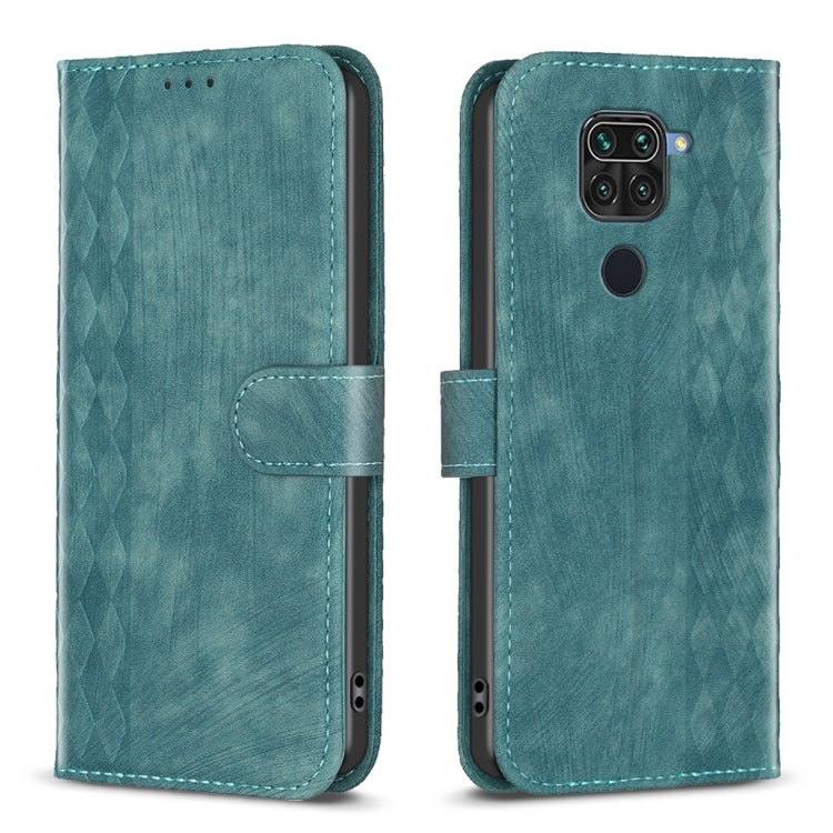 Plaid Embossed Leather Phone Case, For Xiaomi Redmi 9A, For Xiaomi Redmi 9, For Xiaomi Redmi 9C, For Xiaomi Redmi Note 9