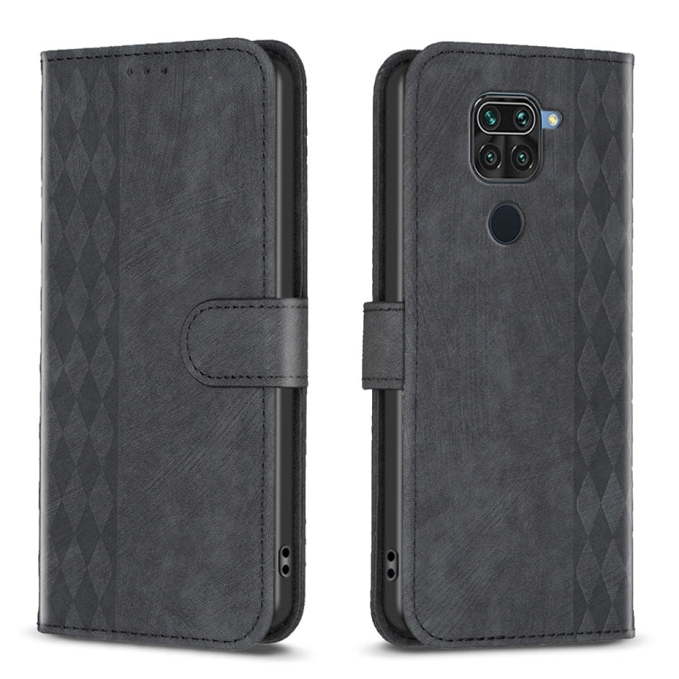 Plaid Embossed Leather Phone Case, For Xiaomi Redmi 9A, For Xiaomi Redmi 9, For Xiaomi Redmi 9C, For Xiaomi Redmi Note 9