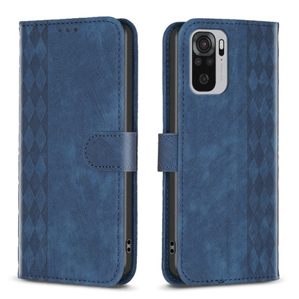 Plaid Embossed Leather Phone Case, For Xiaomi Poco M3 Pro, For Xiaomi 11 Lite, For Xiaomi Redmi Note 10 4G, For Xiaomi Redmi Note 10 Pro