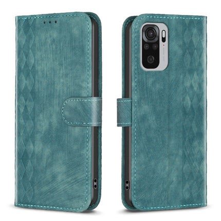 Plaid Embossed Leather Phone Case, For Xiaomi Poco M3 Pro, For Xiaomi 11 Lite, For Xiaomi Redmi Note 10 4G, For Xiaomi Redmi Note 10 Pro