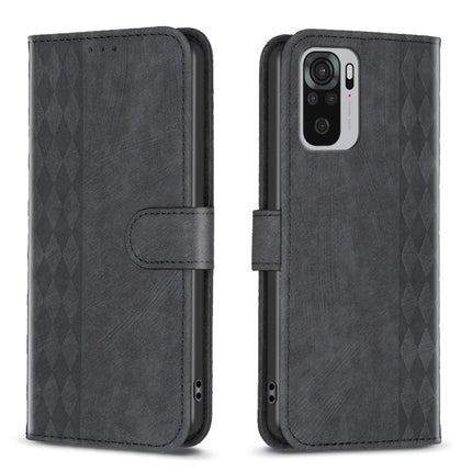 Plaid Embossed Leather Phone Case, For Xiaomi Poco M3 Pro, For Xiaomi 11 Lite, For Xiaomi Redmi Note 10 4G, For Xiaomi Redmi Note 10 Pro