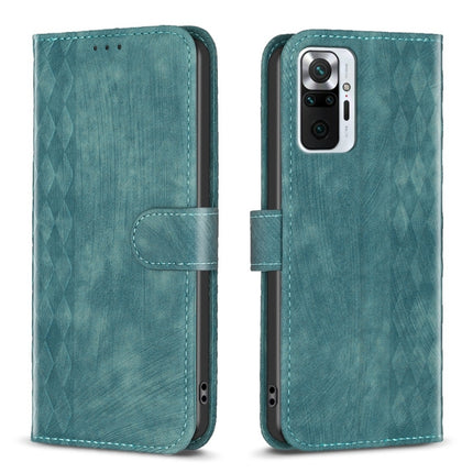 Plaid Embossed Leather Phone Case, For Xiaomi Poco M3 Pro, For Xiaomi 11 Lite, For Xiaomi Redmi Note 10 4G, For Xiaomi Redmi Note 10 Pro