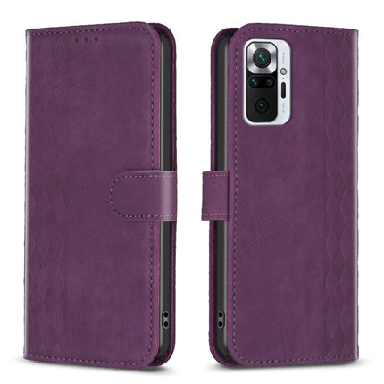 Plaid Embossed Leather Phone Case, For Xiaomi Poco M3 Pro, For Xiaomi 11 Lite, For Xiaomi Redmi Note 10 4G, For Xiaomi Redmi Note 10 Pro