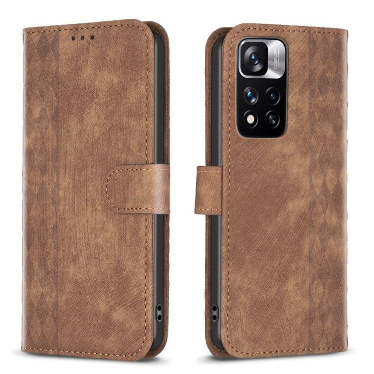 Plaid Embossed Leather Phone Case, For Xiaomi 13, For Xiaomi 12T / 12T Pro, For Xiaomi Redmi Note 11 Pro, For Xiaomi 12 Lite