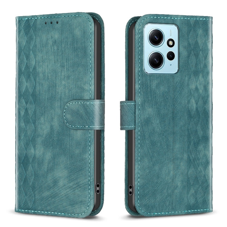 Plaid Embossed Leather Phone Case, For Xiaomi Poco F5 5G / Redmi Note 12 Turbo, For Xiaomi Redmi Note 12S 4G / Note 11, For Xiaomi Redmi Note 12 4G Global, For Xiaomi Civi 3 5G