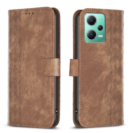 Plaid Embossed Leather Phone Case, For Xiaomi Redmi A1 / A1+, For Xiaomi Redmi Note 12 Pro+ Global, For Xiaomi Redmi Note 12 Pro Global, For Xiaomi Redmi Note 12 5G Global