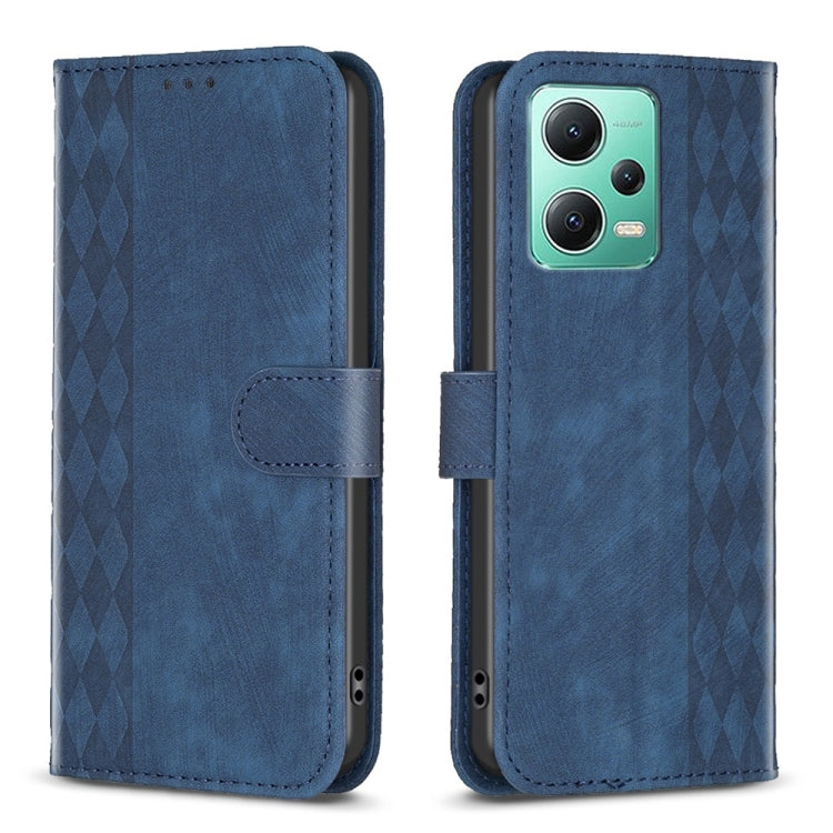 Plaid Embossed Leather Phone Case, For Xiaomi Redmi A1 / A1+, For Xiaomi Redmi Note 12 Pro+ Global, For Xiaomi Redmi Note 12 Pro Global, For Xiaomi Redmi Note 12 5G Global
