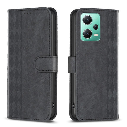 Plaid Embossed Leather Phone Case, For Xiaomi Redmi A1 / A1+, For Xiaomi Redmi Note 12 Pro+ Global, For Xiaomi Redmi Note 12 Pro Global, For Xiaomi Redmi Note 12 5G Global