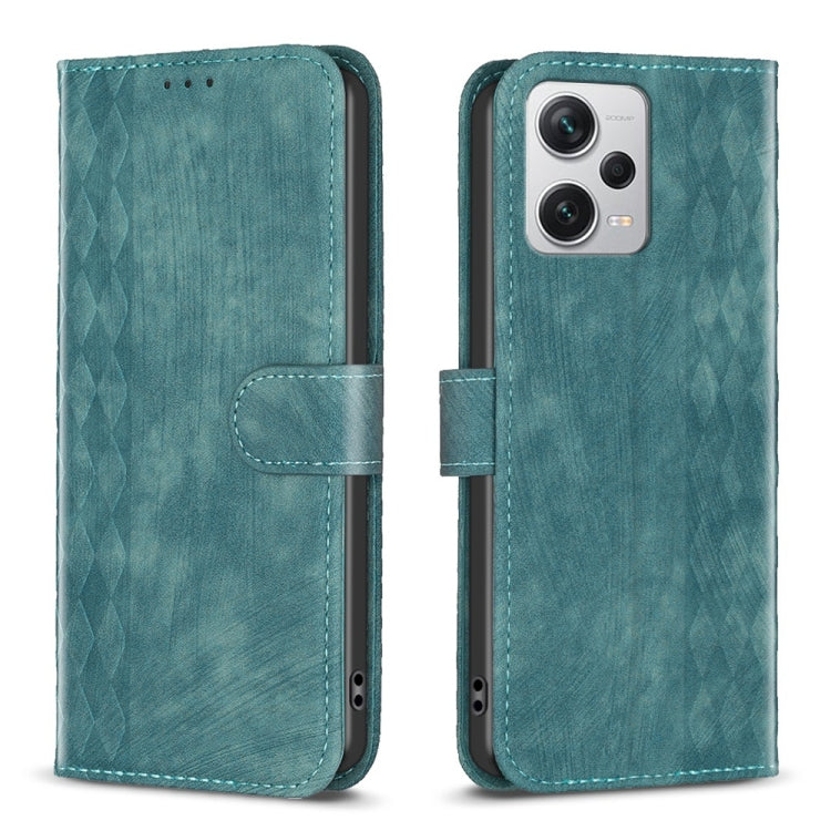 Plaid Embossed Leather Phone Case, For Xiaomi Redmi A1 / A1+, For Xiaomi Redmi Note 12 Pro+ Global, For Xiaomi Redmi Note 12 Pro Global, For Xiaomi Redmi Note 12 5G Global