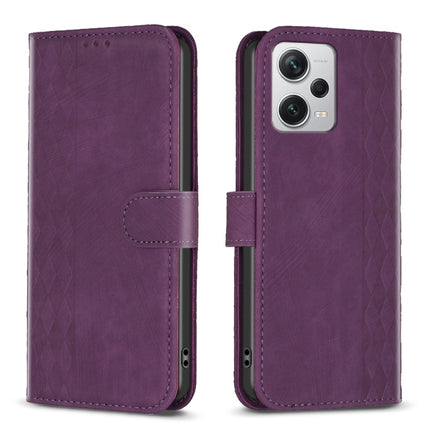Plaid Embossed Leather Phone Case, For Xiaomi Redmi A1 / A1+, For Xiaomi Redmi Note 12 Pro+ Global, For Xiaomi Redmi Note 12 Pro Global, For Xiaomi Redmi Note 12 5G Global