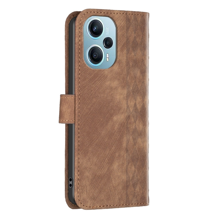 Plaid Embossed Leather Phone Case, For Xiaomi Poco F5 5G / Redmi Note 12 Turbo, For Xiaomi Redmi Note 12S 4G / Note 11, For Xiaomi Redmi Note 12 4G Global, For Xiaomi Civi 3 5G
