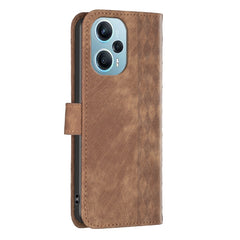 Plaid Embossed Leather Phone Case, For Xiaomi Poco F5 5G / Redmi Note 12 Turbo, For Xiaomi Redmi Note 12S 4G / Note 11, For Xiaomi Redmi Note 12 4G Global, For Xiaomi Civi 3 5G