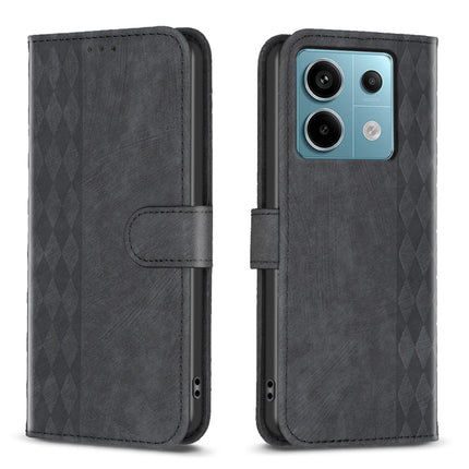 Plaid Embossed Leather Phone Case, For Xiaomi Redmi 13C, For Xiaomi Redmi Note 13 Pro+ 5G, For Xiaomi Redmi Note 13 Pro 5G, For Xiaomi Redmi 12 4G