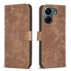 Plaid Embossed Leather Phone Case, For Xiaomi Redmi 13C, For Xiaomi Redmi Note 13 Pro+ 5G, For Xiaomi Redmi Note 13 Pro 5G, For Xiaomi Redmi 12 4G