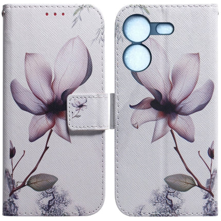Coloured Drawing Flip Leather Phone Case, For Tecno Pova 5