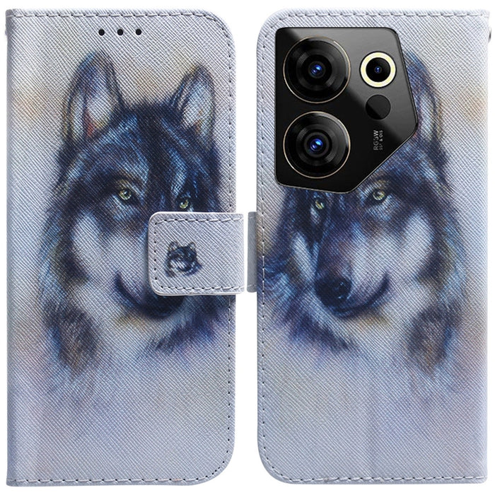 Coloured Drawing Flip Leather Phone Case, For Tecno Camon 20 Premier 5G, For Tecno Camon 20 Pro 5G