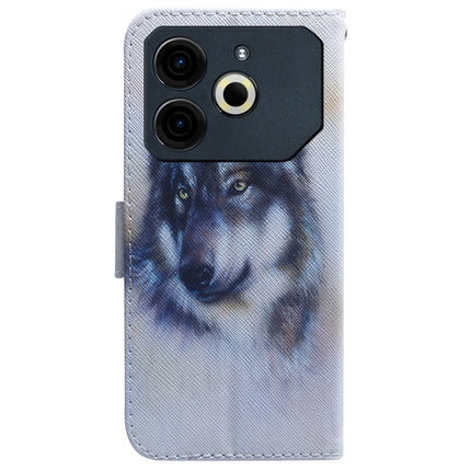 Coloured Drawing Flip Leather Phone Case, For Tecno Pova 6 Neo, For Tecno Pova 6 Pro / Pova 6