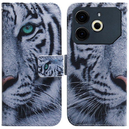 Coloured Drawing Flip Leather Phone Case, For Tecno Pova 6 Neo, For Tecno Pova 6 Pro / Pova 6