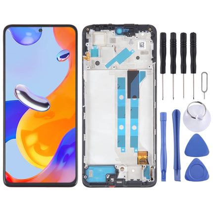 OLED Material LCD Screen For Digitizer Full Assembly with Frame, For Xiaomi Redmi Note 11 4G, For Xiaomi Poco M4 Pro 4G, For Xiaomi Redmi Note 11S 4G, For Xiaomi Redmi Note 10 Pro 4G, For Xiaomi Redmi Note 10 Pro Max, For Xiaomi Redmi Note 10 Pro India...