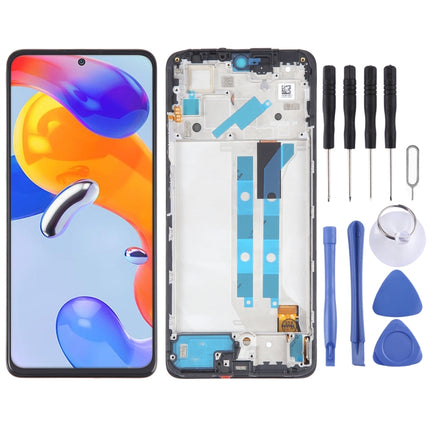 OLED Material LCD Screen For Digitizer Full Assembly with Frame, For Xiaomi Redmi Note 11 4G, For Xiaomi Poco M4 Pro 4G, For Xiaomi Redmi Note 11S 4G, For Xiaomi Redmi Note 10 Pro 4G, For Xiaomi Redmi Note 10 Pro Max, For Xiaomi Redmi Note 10 Pro India...
