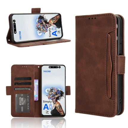 Skin Feel Calf Texture Card Slots Leather Phone Case, For Tecno Camon 40 Premier 5G, For Tecno Camon 40 4G, For Tecno Camon 30S 4G / 30S Pro 4G, For Tecno Pova 6 Neo 5G / Spark 30 5G