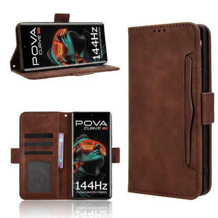 Skin Feel Calf Texture Card Slots Leather Phone Case, For Tecno Pova 7 4G, For Tecno Spark Go 2 4G, For Tecno Pova Curve 5G, For Tecno Camon 40 Pro 4G / 5G