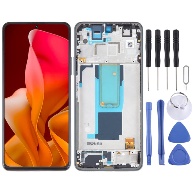 LCD Screen Digitizer Full Assembly with Frame, For Xiaomi 11i 5G 2022, For Xiaomi 11i HyperCharge 5G, For Xiaomi Redmi Note 11 Pro+ 5G